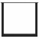 vidaXL 2 db U alakú étkezőasztal láb fekete 80 x (72-73) cm acél étkezőasztal láb