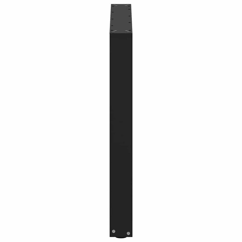vidaXL 2 db U alakú étkezőasztal láb fekete 80 x (72-73) cm acél étkezőasztal láb