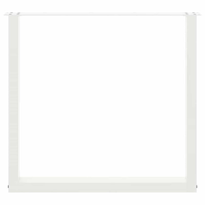 vidaXL 2 db U alakú étkezőasztal láb fehér 80 x (72-73) cm acél étkezőasztal láb