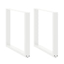 vidaXL 2 db U alakú étkezőasztal láb fehér 90 x (72-73) cm acél étkezőasztal láb