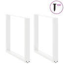 vidaXL 2 db U alakú étkezőasztal láb fehér 90 x (72-73) cm acél étkezőasztal láb