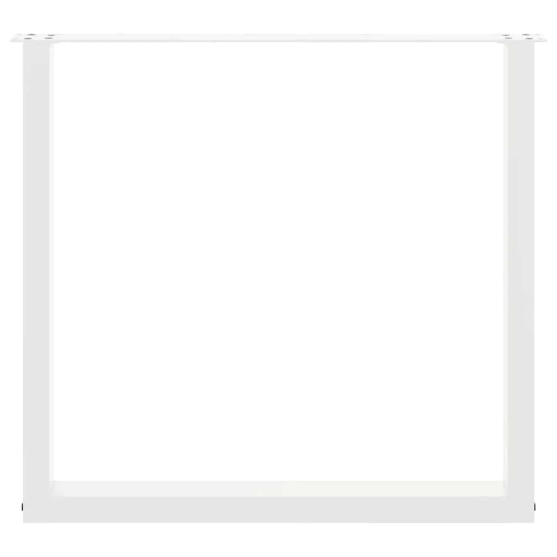 vidaXL 2 db U alakú étkezőasztal láb fehér 90 x (72-73) cm acél étkezőasztal láb