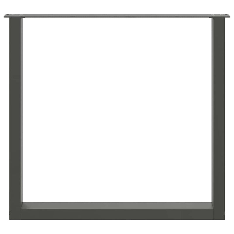 vidaXL 2 db antracitszürke, U alakú acél étkezőasztal láb 90 x (72-73) cm