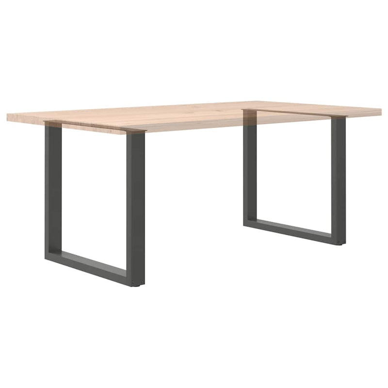 vidaXL 2 db antracitszürke, U alakú acél étkezőasztal láb 90 x (72-73) cm