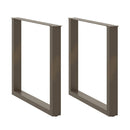 vidaXL 2 db U alakú étkezőasztal láb natúr acélból 90 x (72-73) cm