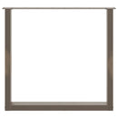 vidaXL 2 db U alakú étkezőasztal láb natúr acélból 90 x (72-73) cm