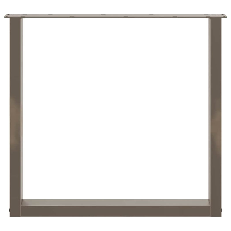 vidaXL 2 db U alakú étkezőasztal láb natúr acélból 90 x (72-73) cm
