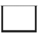 vidaXL 2 db U alakú étkezőasztal láb fekete 100 x (72-73) cm acél étkezőasztalhoz