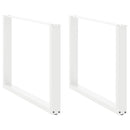 vidaXL 2 db U alakú étkezőasztal láb fehér 100 x (72-73) cm acél étkezőasztal láb