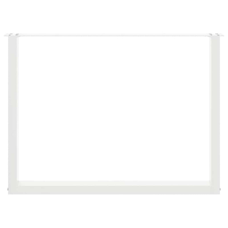 vidaXL 2 db U alakú étkezőasztal láb fehér 100 x (72-73) cm acél étkezőasztal láb
