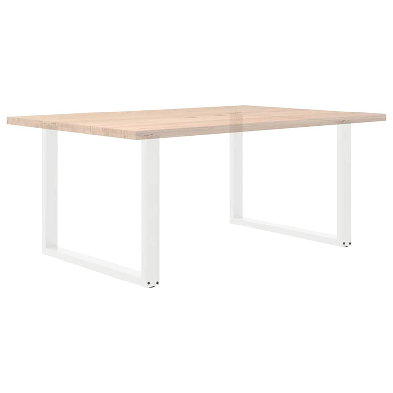 vidaXL 2 db U alakú étkezőasztal láb fehér 100 x (72-73) cm acél étkezőasztal láb