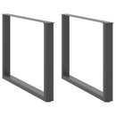 vidaXL 2 db antracitszürke, U alakú étkezőasztal láb 100 x (72-73) cm acél