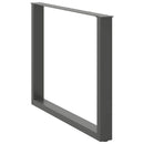 vidaXL 2 db antracitszürke, U alakú étkezőasztal láb 100 x (72-73) cm acél