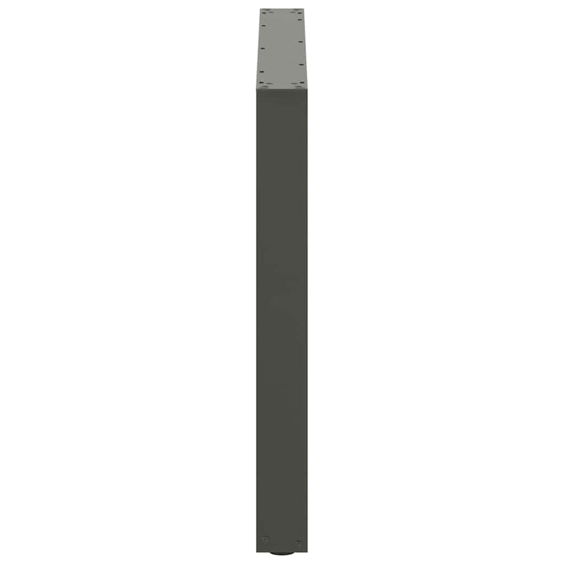 vidaXL 2 db antracitszürke, U alakú étkezőasztal láb 100 x (72-73) cm acél
