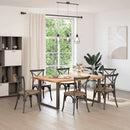 vidaXL 2 db U alakú étkezőasztal láb natúr acélból 100 x (72-73) cm acél