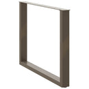 vidaXL 2 db U alakú étkezőasztal láb natúr acélból 100 x (72-73) cm acél