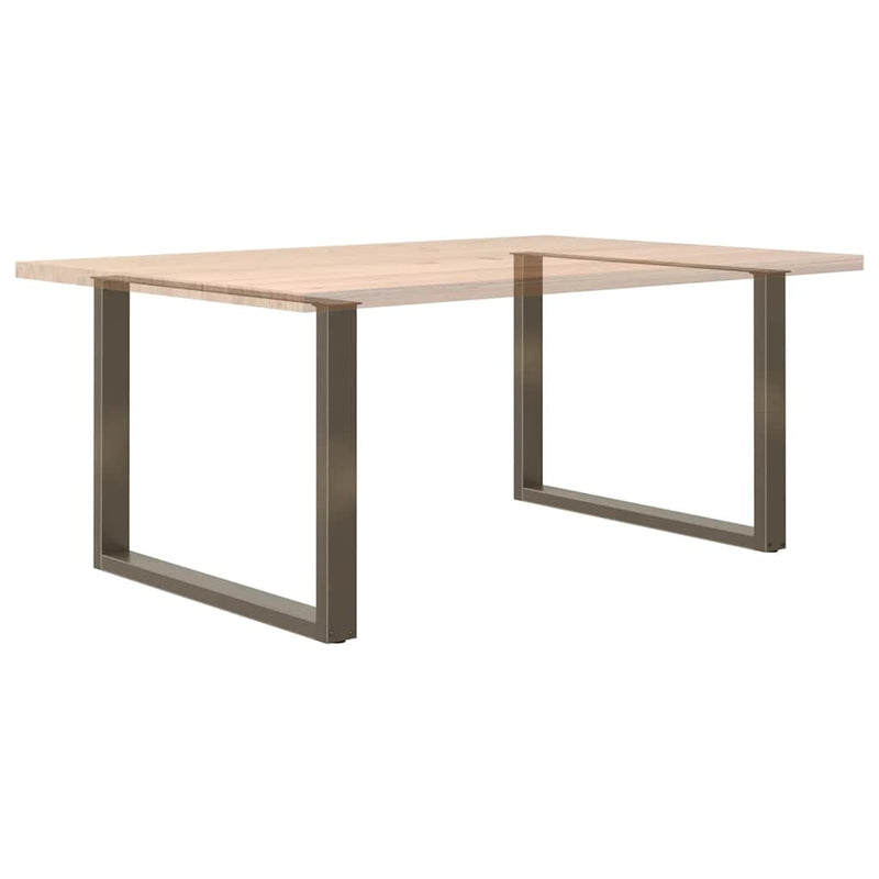 vidaXL 2 db U alakú étkezőasztal láb natúr acélból 100 x (72-73) cm acél