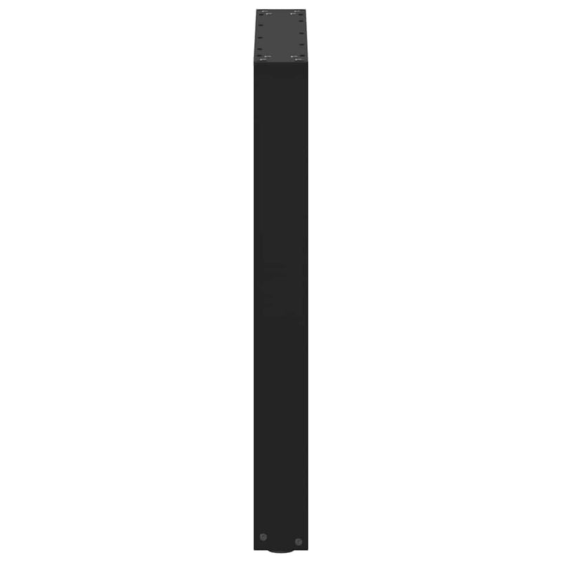 vidaXL 3 db U alakú étkezőasztal láb fekete, 70 x (72-73) cm acél