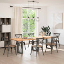 vidaXL 3 db antracitszürke, U alakú étkezőasztal láb 70 x (72-73) cm acél