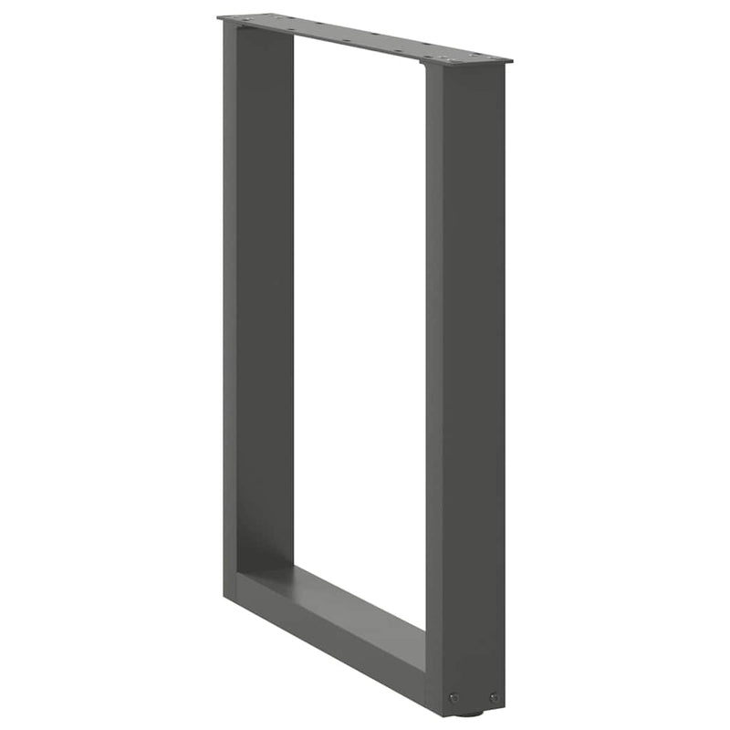 vidaXL 3 db antracitszürke, U alakú étkezőasztal láb 70 x (72-73) cm acél