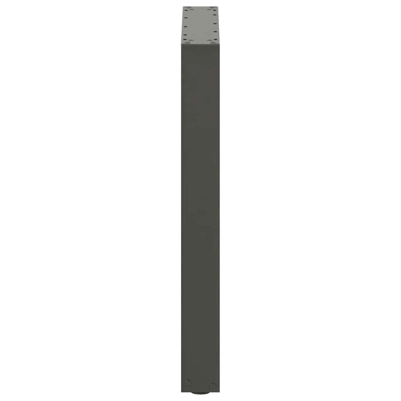 vidaXL 3 db antracitszürke, U alakú étkezőasztal láb 70 x (72-73) cm acél