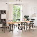 vidaXL 3 db U alakú étkezőasztal láb natúr acélból 70 x (72-73) cm