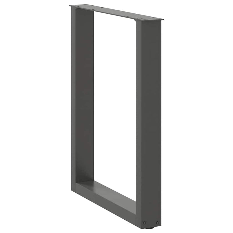 vidaXL 3 db U alakú étkezőasztal láb natúr acélból 70 x (72-73) cm
