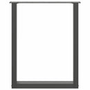 vidaXL 3 db U alakú étkezőasztal láb natúr acélból 70 x (72-73) cm