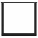vidaXL 3 db U alakú étkezőasztal láb fekete 80 x (72-73) cm acél étkezőasztal láb