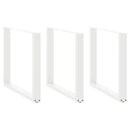 vidaXL 3 db U alakú étkezőasztal láb fehér 80 x (72-73) cm acél étkezőasztal láb