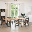 vidaXL 3 db antracitszürke, U alakú acél étkezőasztal láb 80 x (72-73) cm