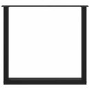 vidaXL 3 db U alakú étkezőasztal láb fekete 90 x (72-73) cm acél étkezőasztal láb