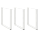 vidaXL 3 db U alakú étkezőasztal láb fehér 90 x (72-73) cm acél étkezőasztal láb