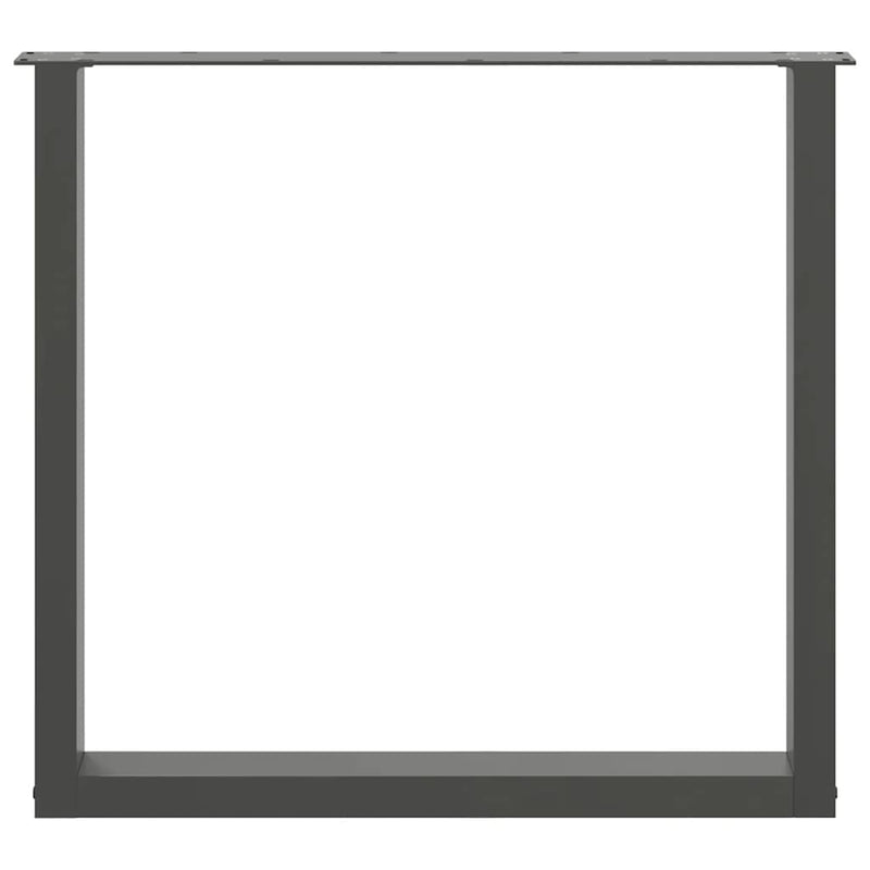 vidaXL 3 db antracitszürke, U alakú acél étkezőasztalláb 90 x (72-73) cm