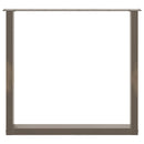 vidaXL 3 db U alakú étkezőasztal láb natúr acél 90 x (72-73) cm acél