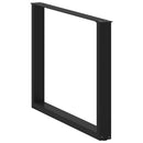 vidaXL 3 db U alakú étkezőasztal láb fekete 100 x (72-73) cm acél étkezőasztalhoz