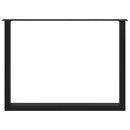 vidaXL 3 db U alakú étkezőasztal láb fekete 100 x (72-73) cm acél étkezőasztalhoz