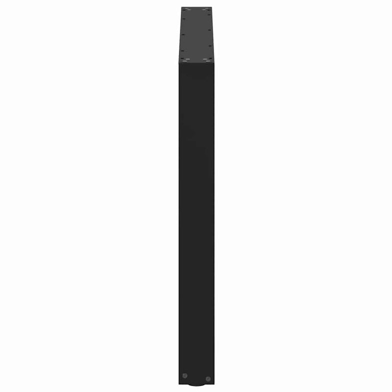 vidaXL 3 db U alakú étkezőasztal láb fekete 100 x (72-73) cm acél étkezőasztalhoz