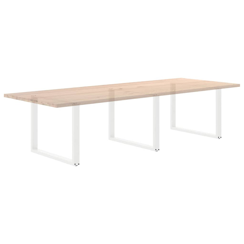 vidaXL 3 db U alakú étkezőasztal láb fehér 100 x (72-73) cm acél étkezőasztal láb