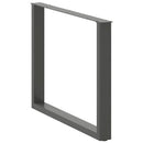 vidaXL 3 db antracitszürke, U alakú étkezőasztal láb 100 x (72-73) cm acél