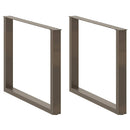 vidaXL 3 db U alakú étkezőasztal láb natúr acél 100 x (72-73) cm acél