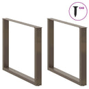 vidaXL 3 db U alakú étkezőasztal láb natúr acél 100 x (72-73) cm acél