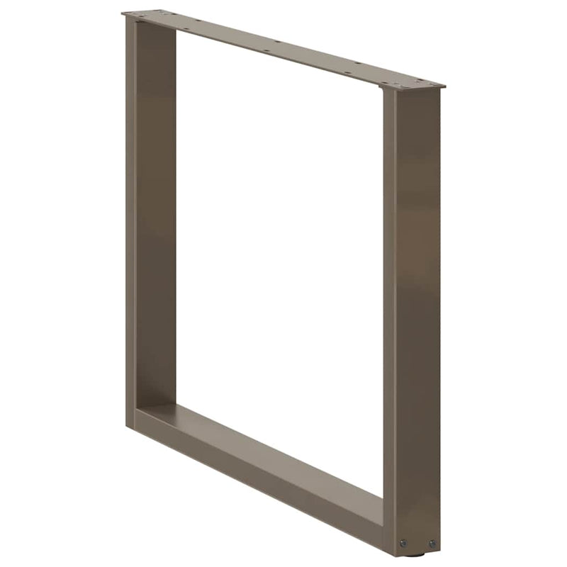 vidaXL 3 db U alakú étkezőasztal láb natúr acél 100 x (72-73) cm acél