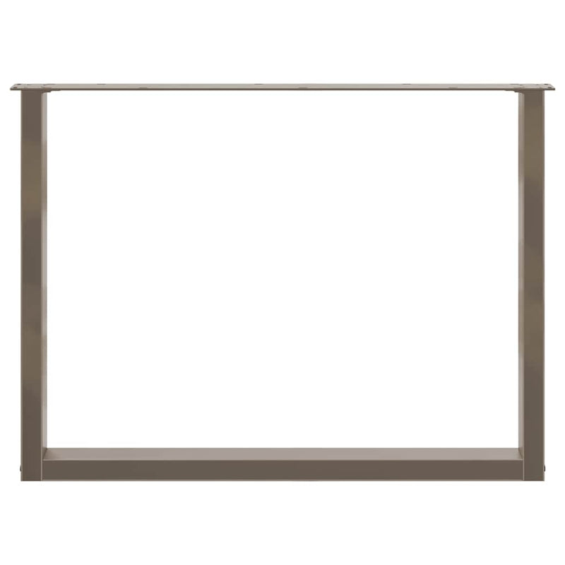 vidaXL 3 db U alakú étkezőasztal láb natúr acél 100 x (72-73) cm acél