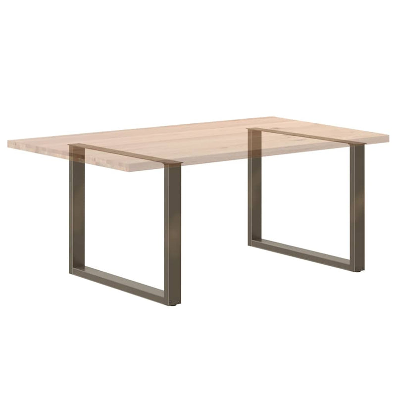 vidaXL 3 db U alakú étkezőasztal láb natúr acél 100 x (72-73) cm acél