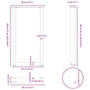 vidaXL 2 db U alakú bárasztalláb, fekete, 40 x (90-91) cm, acél