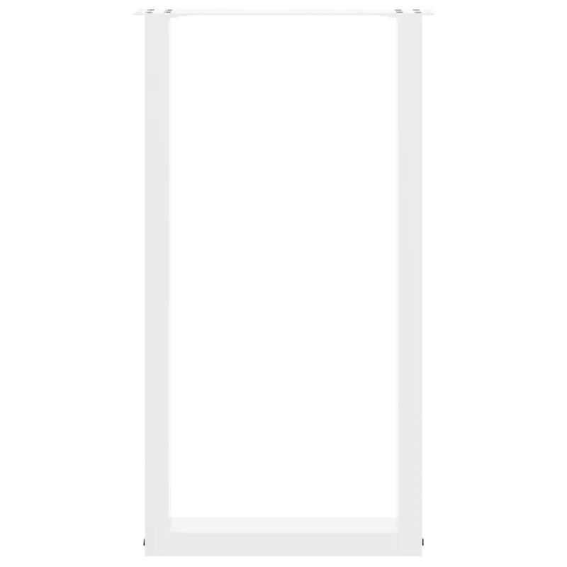 vidaXL 2 db U alakú bárasztalláb, fehér, 40 x (90-91) cm, acél