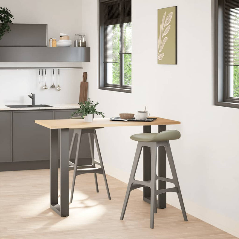 vidaXL 2 db antracitszürke U-alakú acél bárasztalláb 40x(90-91) cm