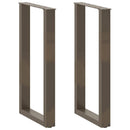 vidaXL 2 db U alakú bárasztalláb natúr acélból 40x(90-91) cm