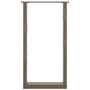 vidaXL 2 db U alakú bárasztalláb natúr acélból 40x(90-91) cm